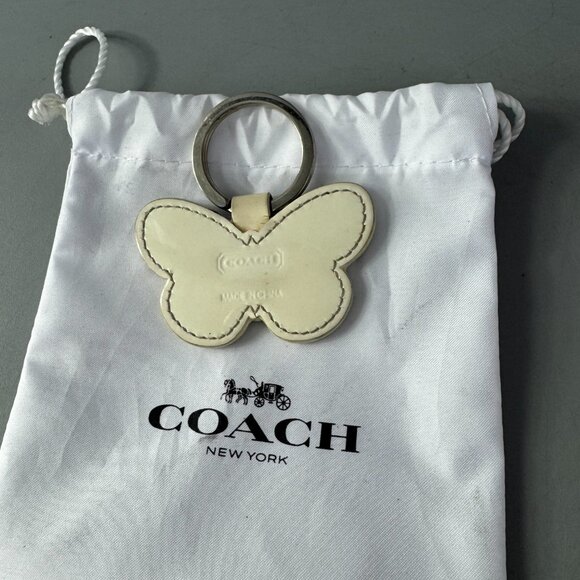 RARE Vintage Coach Patent Leather Butterfly Key Chain - Picture 3 of 8